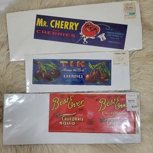 Vintage Original Tin Can Labels